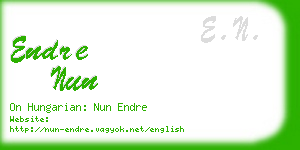 endre nun business card